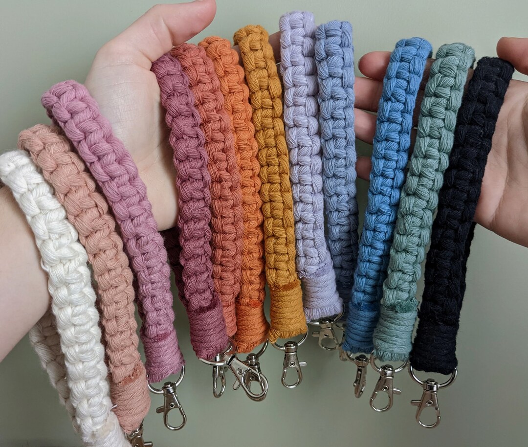 Macramé Wristlet / Handmade Wristlets / Boho Keyring / Bag Etsy Norway