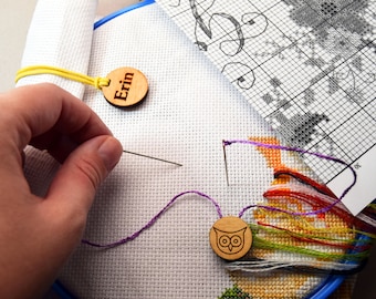 Combo for cross stitch Magnetic Keeper for extra fabric Cross stitch Pattern holder Cross stitch Easy counter Set of 2 tools embroidery kit