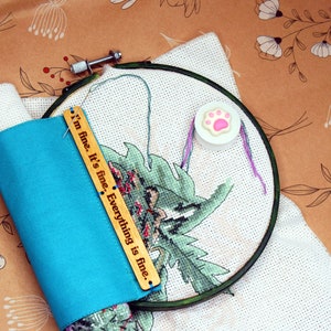 Floss parking bobbin and Universal Grime Guard for scroll frame gift for stitcher Embroidery  grime guard rotating frame hoop qsnap holder