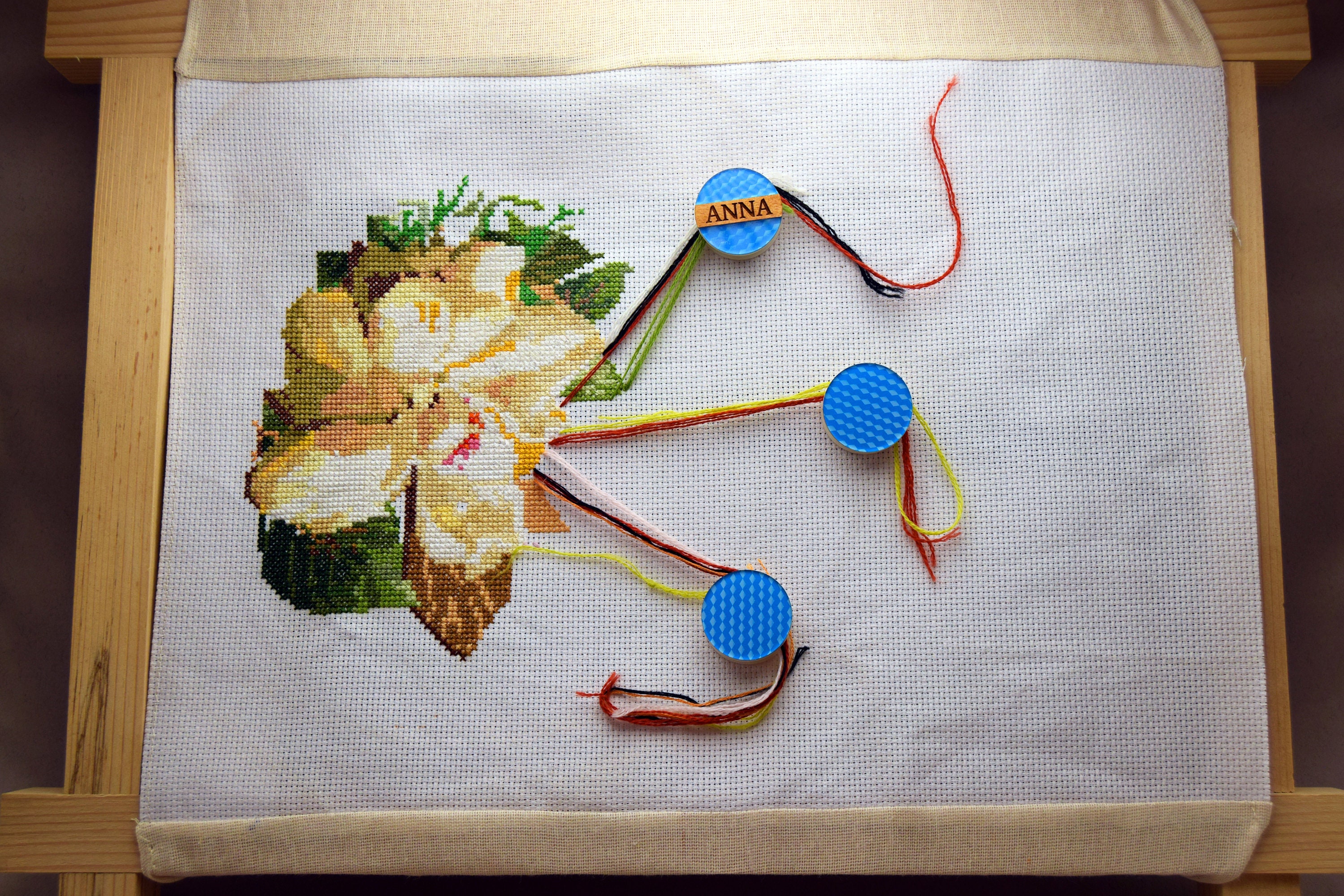 Nurge Embroidery Hoop Cross Stitch Metal Spring Tension Ring & Frame 20cm 
