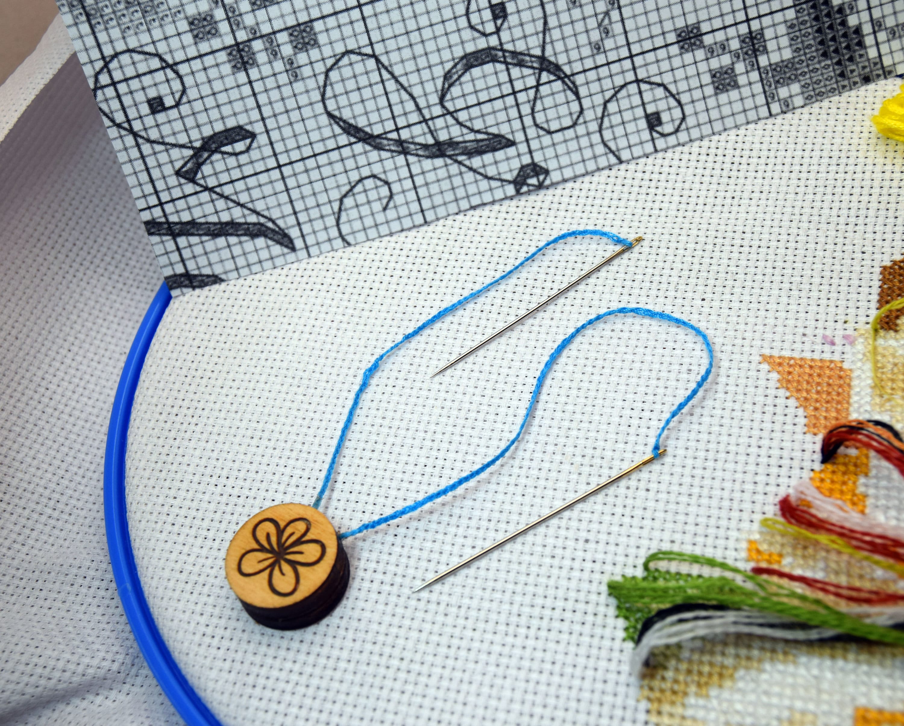 The Set of 2 Counters Thread Picker Counting Pins for Cross Stitch