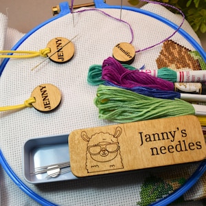 Magnetic needle tin organizer Cross stitch keepers huggers fabric Cross stitch Easy Counter counting pins needle minder cross stitch kit