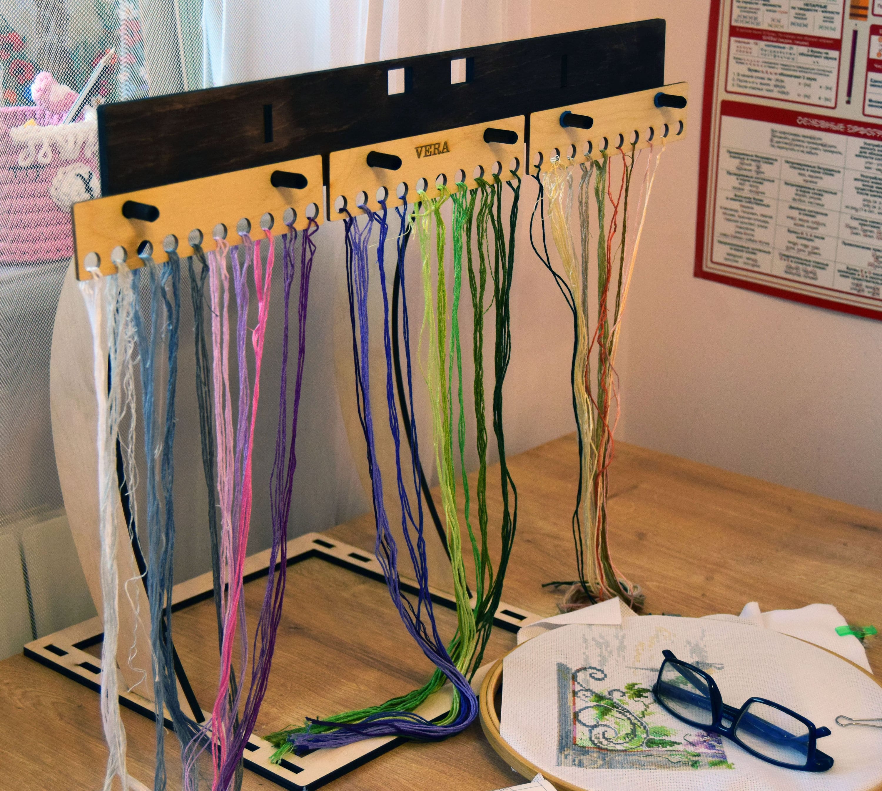 Cross Stitch Stand Floss Organizer Embroidery Organise Thread Holder