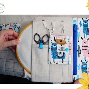 Cross stitch project organizer cross stitch kit storage bobbins embroidery needlework bag Organizer Cross Stitch bobbins floss hoop qsnap
