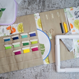 Cross stitch project bag embroidery project organizer hoop Floss organizer cross stitch kit storage cross stitch hoop keeper qsnap folder