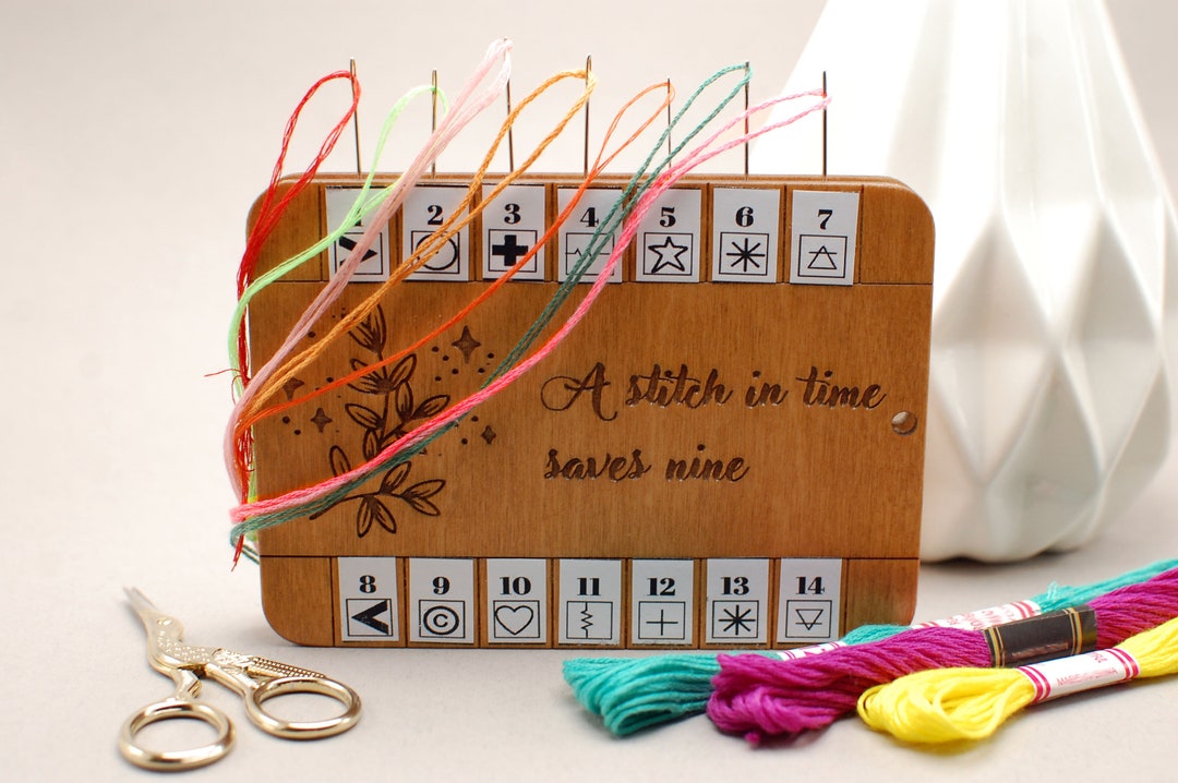 Cross Stitch Floss Organizer Wood Thread Storage Embroidery Tool Cross