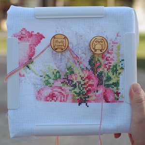 Parking Bobbins for Cross Stitch Thread Organizers for Embroidery kit cute owls Floss  Needlework Accessory Floss Holders Hoop Friendly Tool