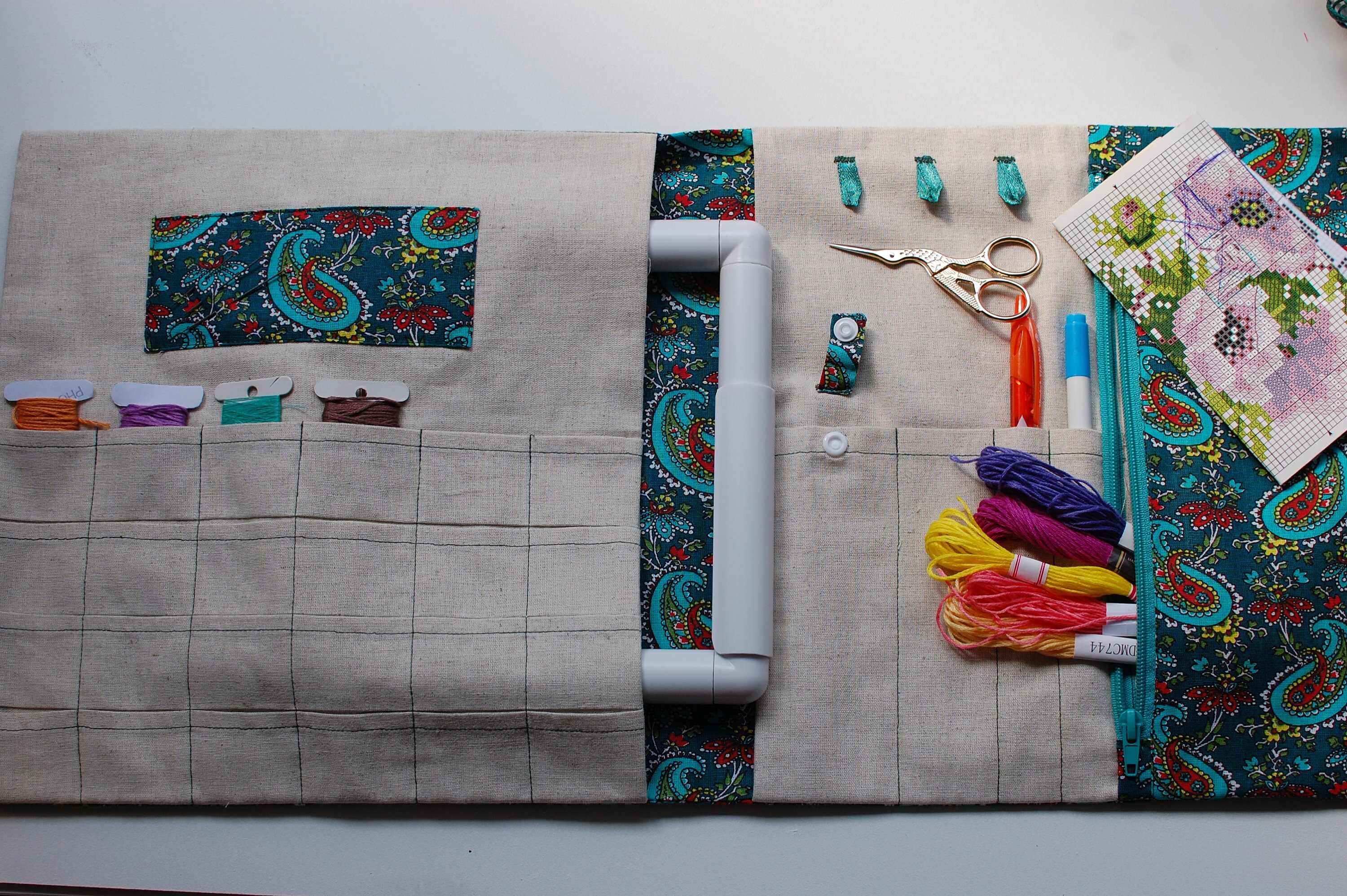 Cross Stitch Project Organizer Pattern Keeper Hoop Floss Organizer