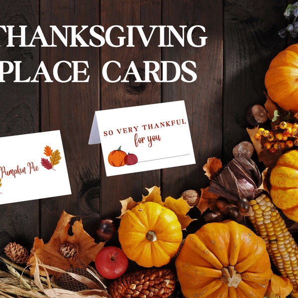 Thanksgiving Place Cards Potluck for Work, School, Classroom, Family Dinner, Friendsgiving, Thanksgiving Lunch Printable - Instant Download