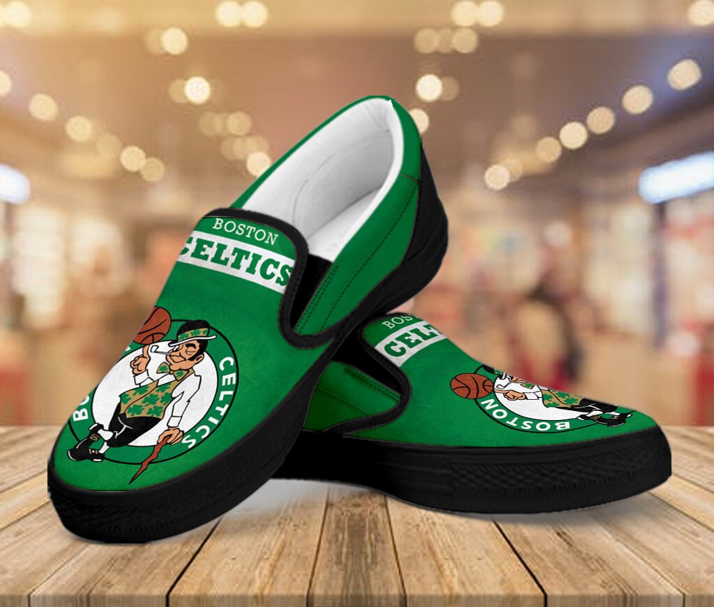 Boston Celtics Custom Slip On Boston Celtics Custom Shoes Etsy