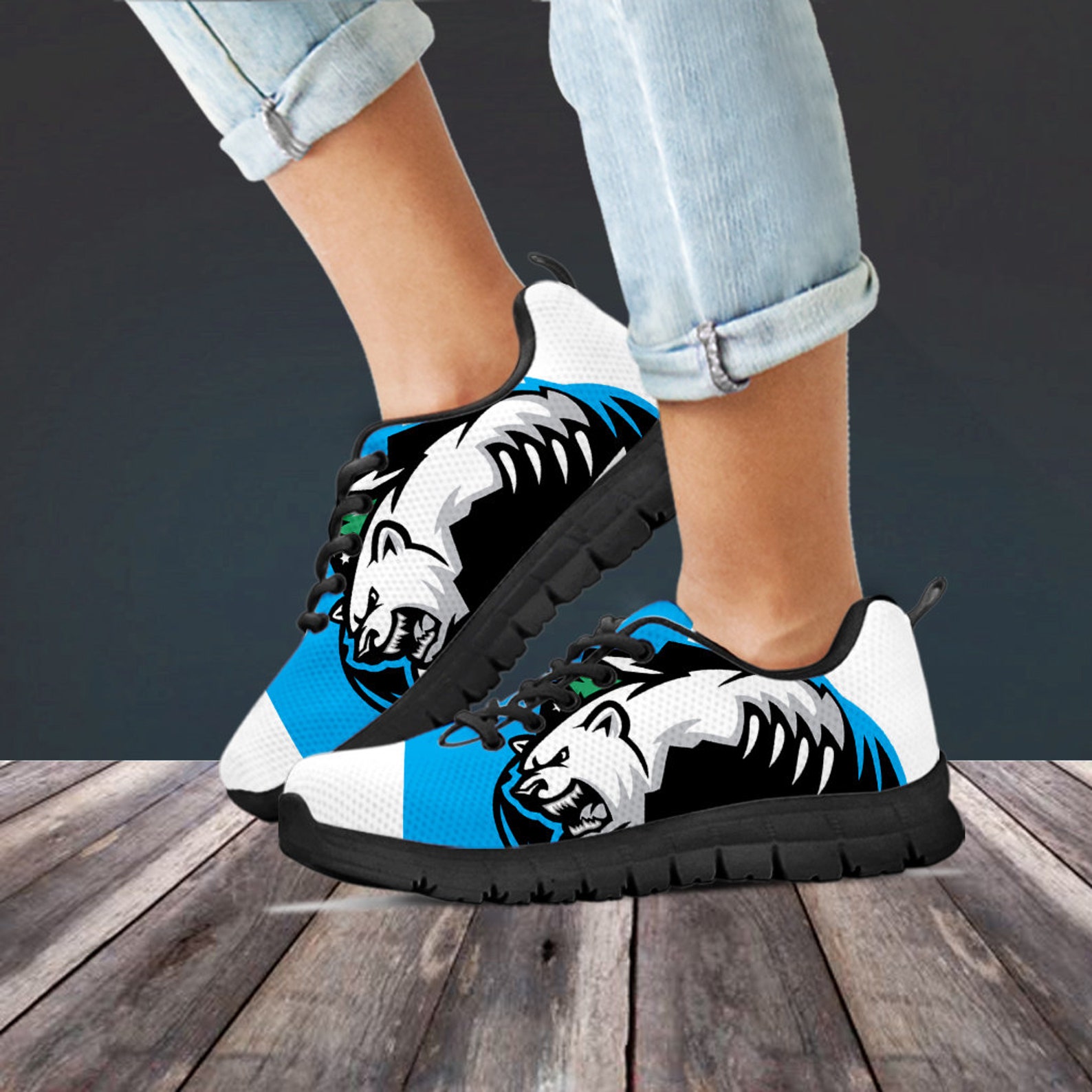 The Alaska Aces Canvas Sneaker Anchorage Aces Custom Shoes Etsy