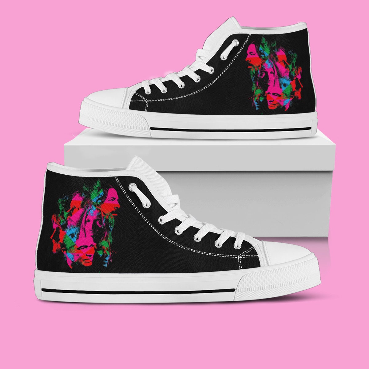 Foo Fighters Canvas High Top Foo Fighters Custom Shoes Etsy