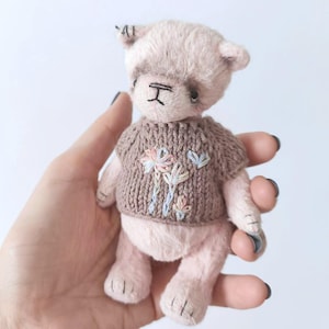 Cute teddy bear girl, pink teddy bear, plush teddy bear toy, stuffed teddy bear