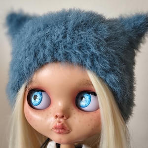 Custom Blythe doll, OOAK Blythe doll, collectible Blythe doll, long hair Blythe, art doll Blythe, curving face Blythe, blue eyes Blythe