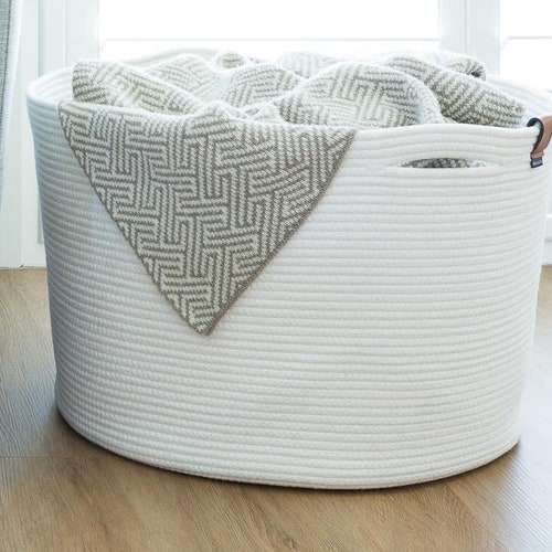 EXTRA Large Blanket Basket for Nursery or Living Room Woven Etsy