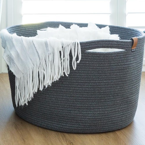 EXTRA Large Blanket Basket for Nursery or Living Room Woven Etsy