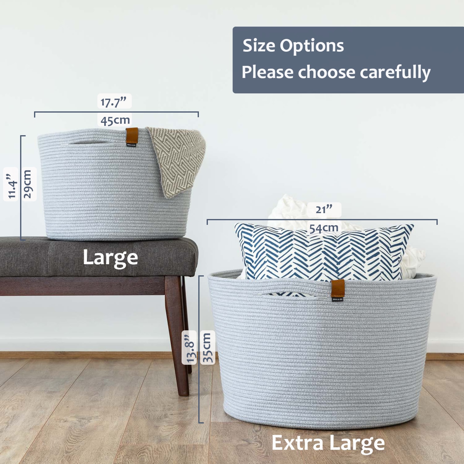 Extra Large Blanket Basket for Living Room Cotton Rope Etsy