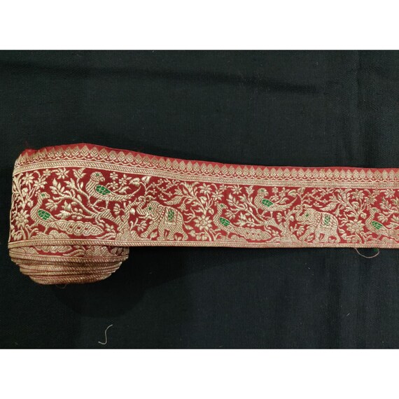 Vintage Banarasi Brocade Saree Border,Brocade Trim