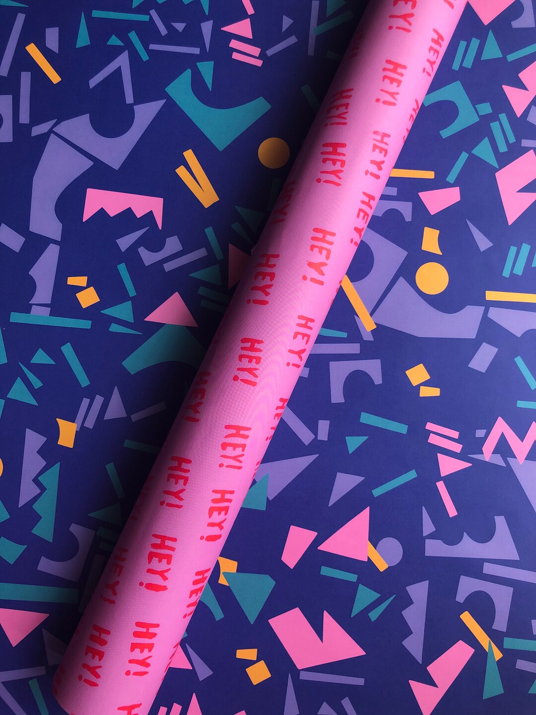 Luxury DOUBLE SIDED Wrapping Paper Hey / Retro Print Etsy