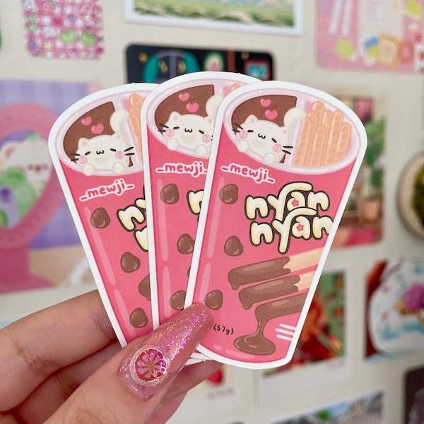 Nyan Nyan Snacks - Biscuit au chocolat japonais Sticker