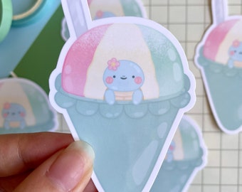 Shaved Ice Squirtle Waterproof Sticker