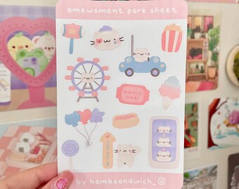 Fairycore Friends  Cottagecore Kitty Sparkly Sticker Sheet – hambsandwich