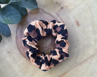 Leopard Print Fabric Hair Tie Scrunchie