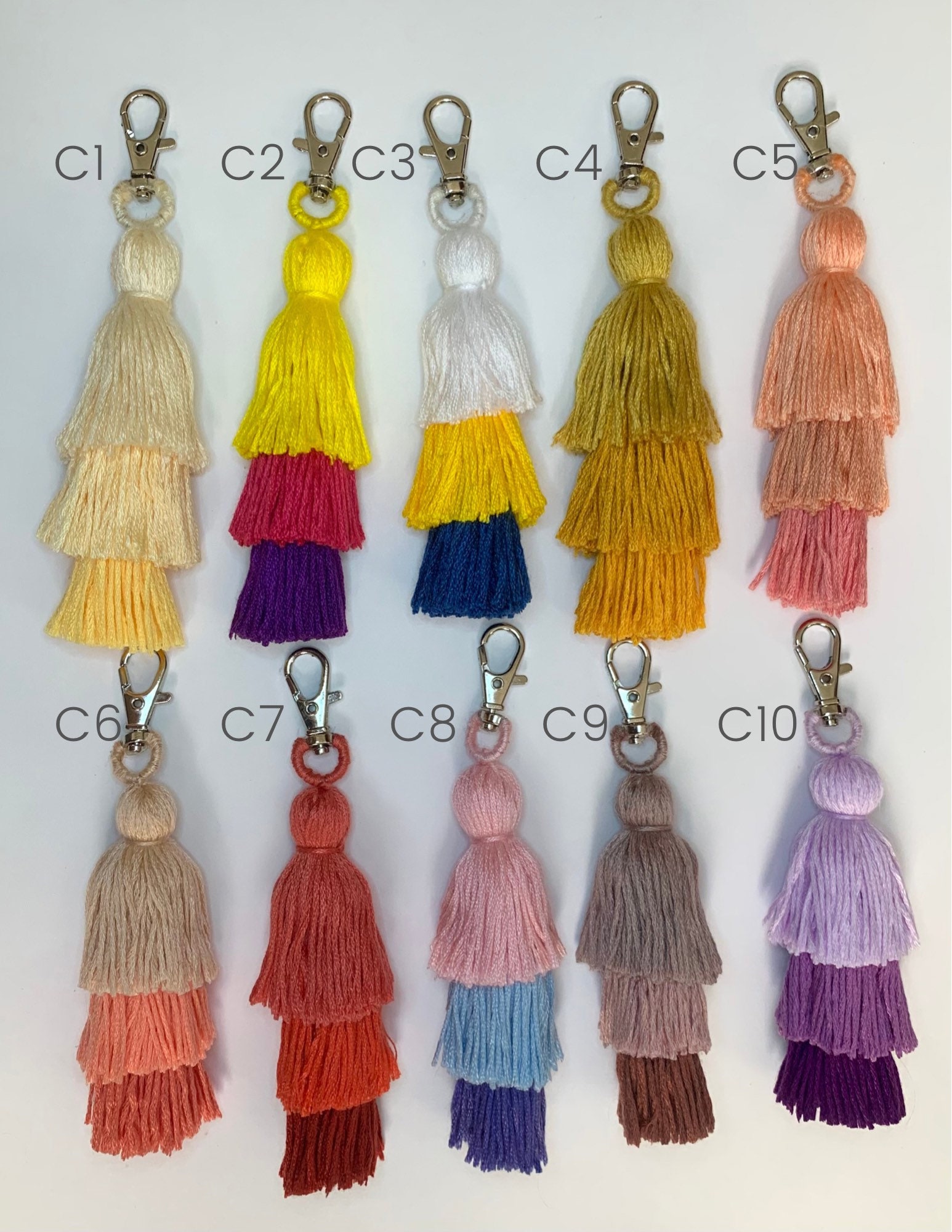 Tassel Keychains Etsy