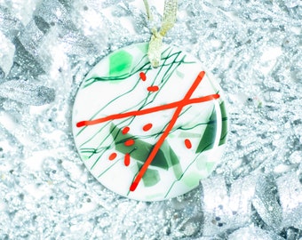 Holiday Confetti© Fused Glass Ornament