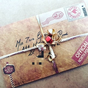 Carta personalizada de Papá Noel incluyendo polvo de reno