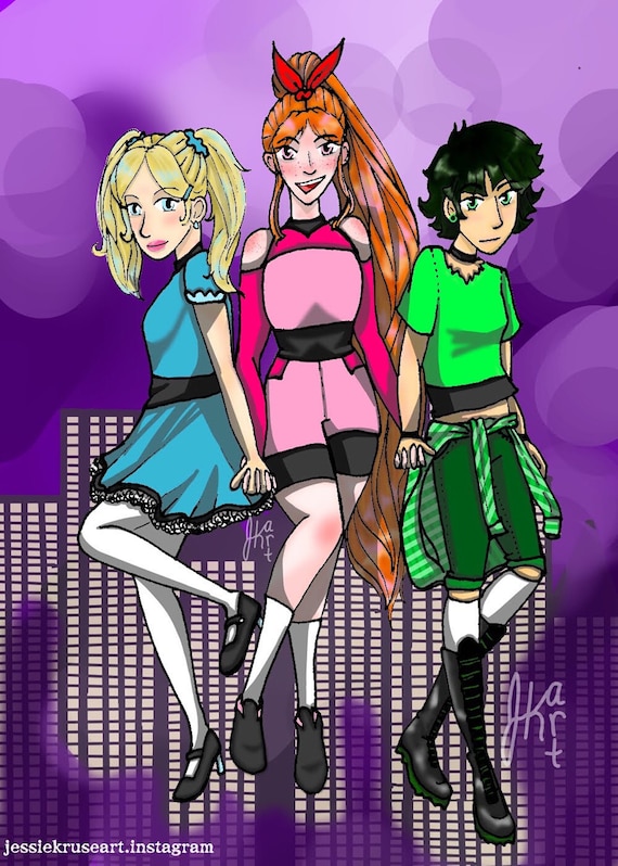 Powerpuff Girls Fanart Print Etsy Powerpuff Girls Fanart Print Etsy