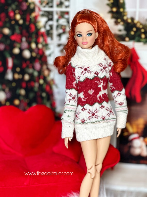Robe pull de Noel Barbie pull moche pour barbie Etsy Canada