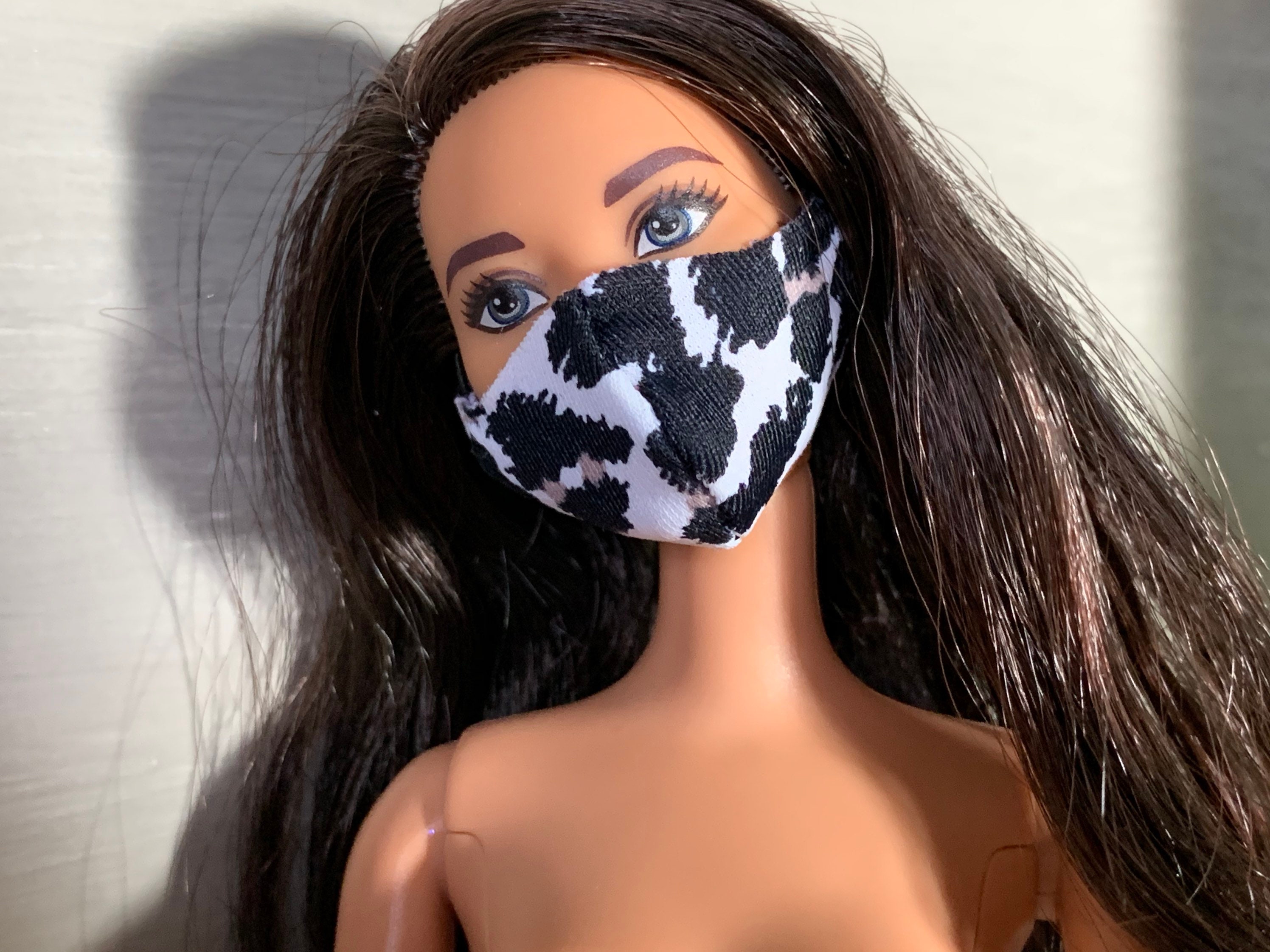 Barbie doll mask leopard face make for Barbie dolls made to Etsy