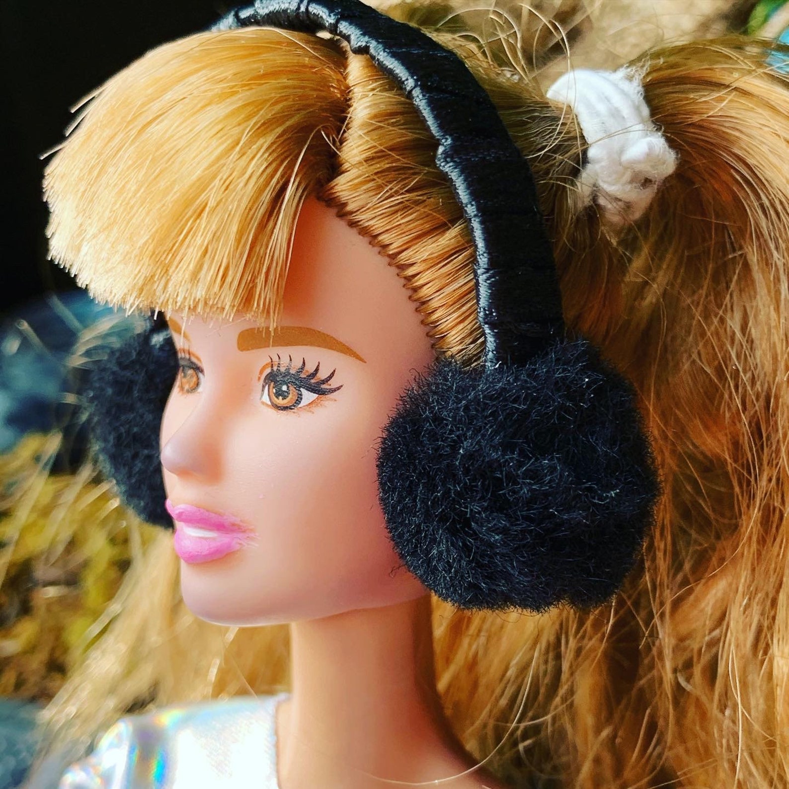Red earmuffs for Barbie dolls black earmuffs and white Etsy