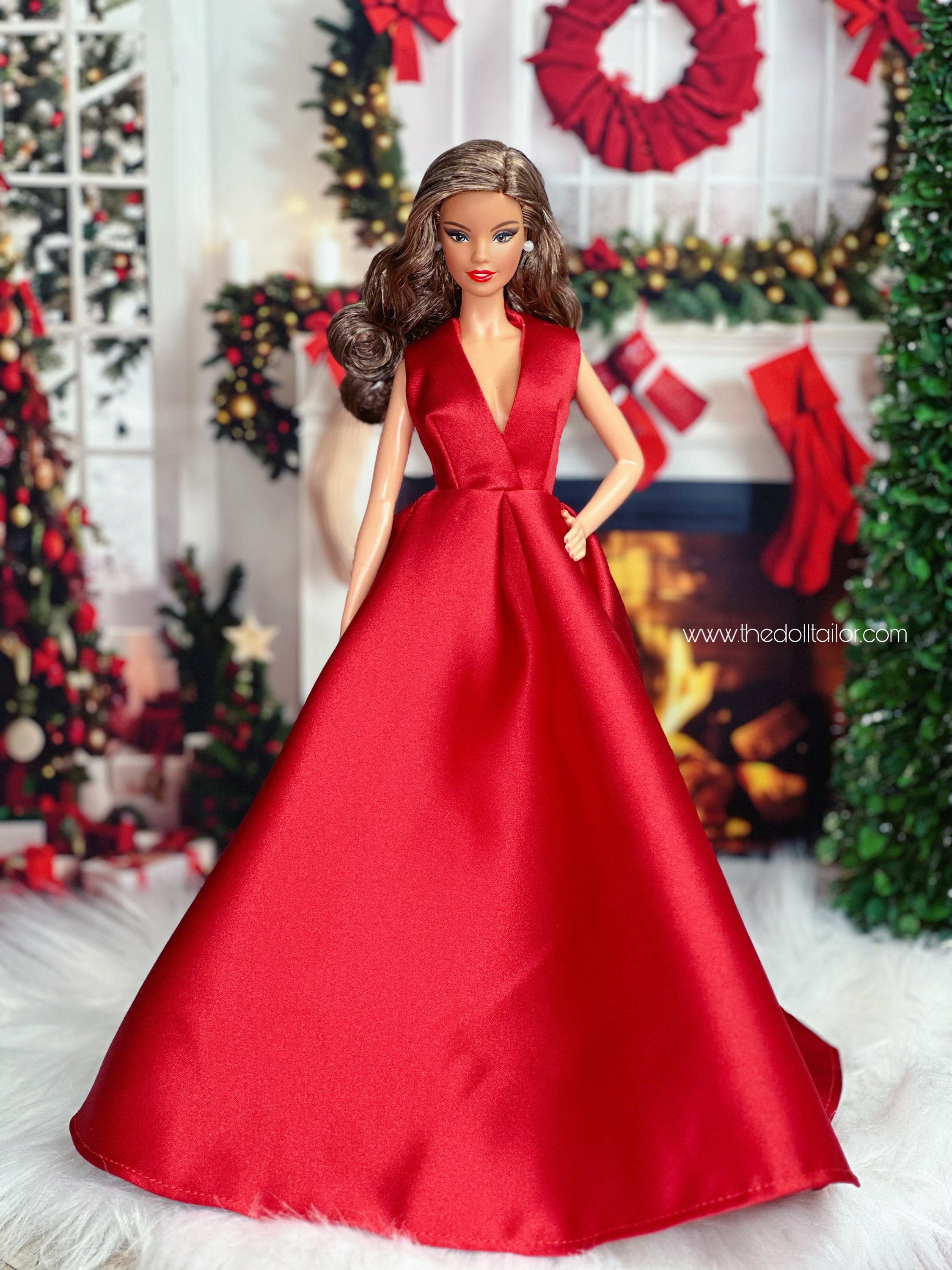 Elegant Barbie Doll in Red Gown Girl Room Decor Gift Barbie Doll Collection  - Etsy