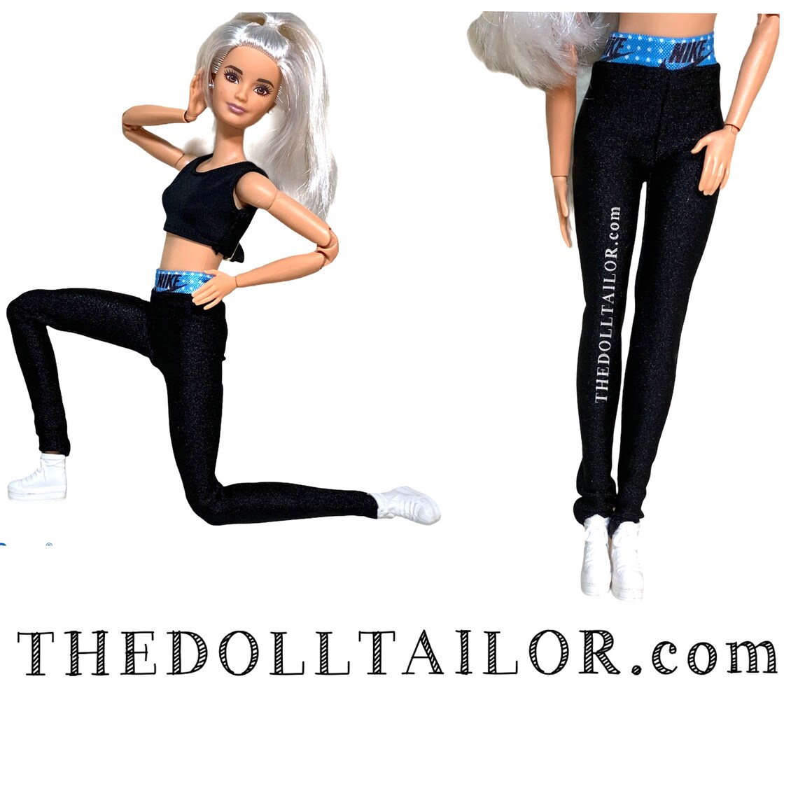 Black leggings for Barbie dolls barbie Leggings barbie made to | Etsy