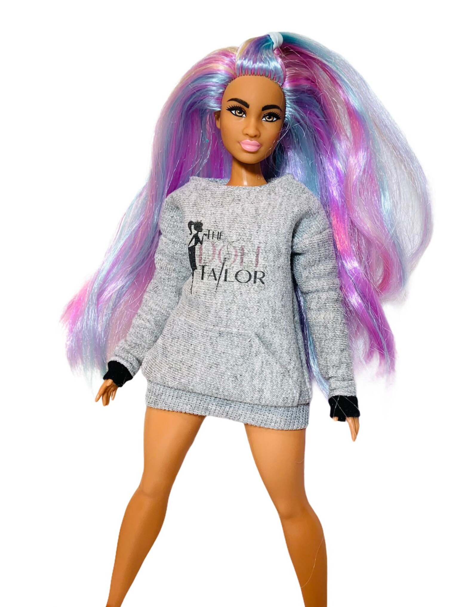the barbie look grey sweater