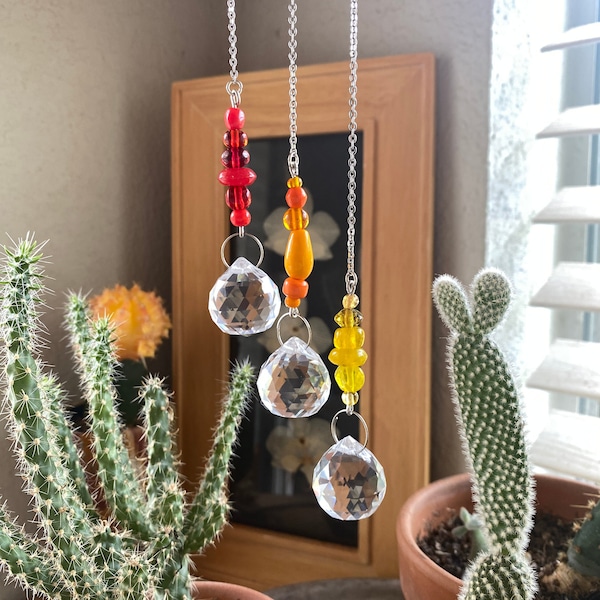 Sun Prism with Glass Beads, Suncatcher Rainbow Maker, Gifts for Her