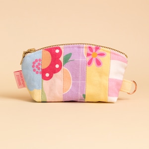Zéro déchet, porte-monnaie zippé, petit portefeuille coloré, pochette compacte, imprimés amusants, porte-cartes en tissu, cadeau boîte aux lettres