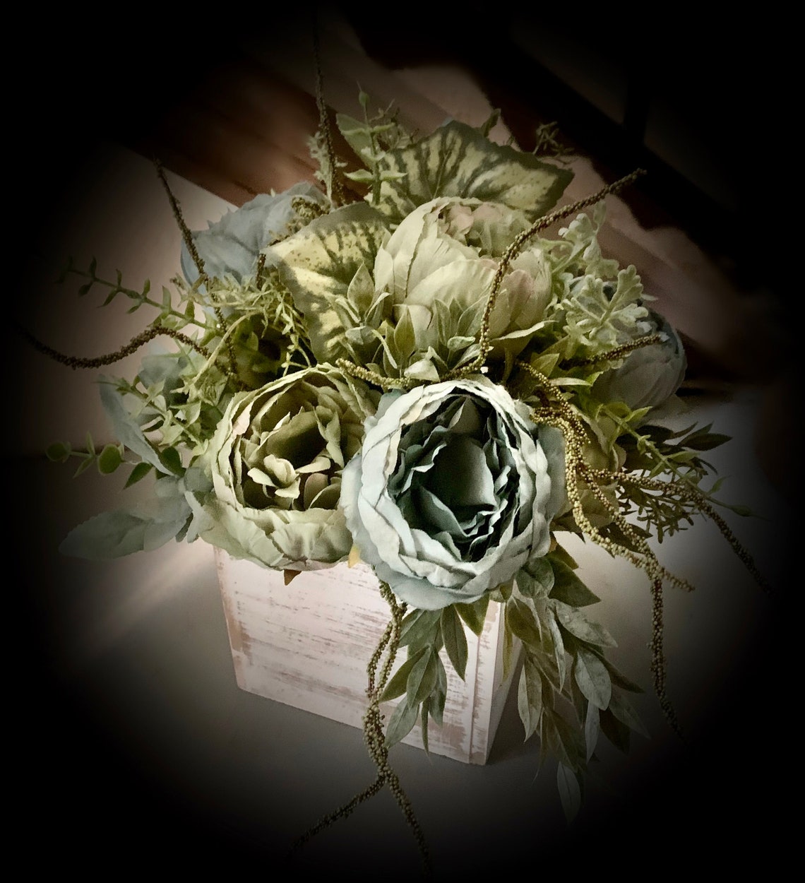 Table top floral arrangement Etsy