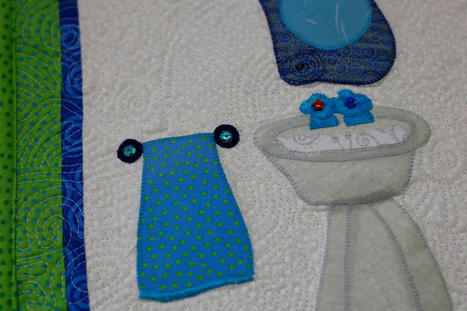 Bathroom applique PDF patern Whimsical bathtube and sink Etsy France