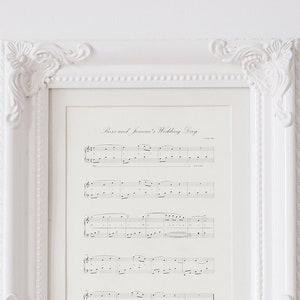 Einzigartiges Hochzeitsgeschenk, Jahrestag, Verlobung, Geschenk: Bis zu 35 Buchstaben in Klaviermusik zusammengesetzt. Audio auf Spotify, Noten von Composify,