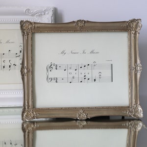 Nome, em música, arte de parede, até 10 letras, personalizado, presente, presente de aniversário, presente de Natal, amante da música
