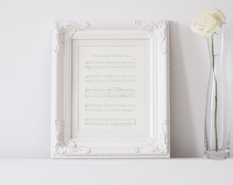 Partitions personnalisées en cadeau, musique pour piano personnalisée, chanson Spotify