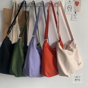Japanese Original Multi-pocket Canvas Crossbody Bags,Casual Tote Bag,Large Capacity Shoulder Canvas Bag,Eco Crossbody Bag,VintageShoppingBag
