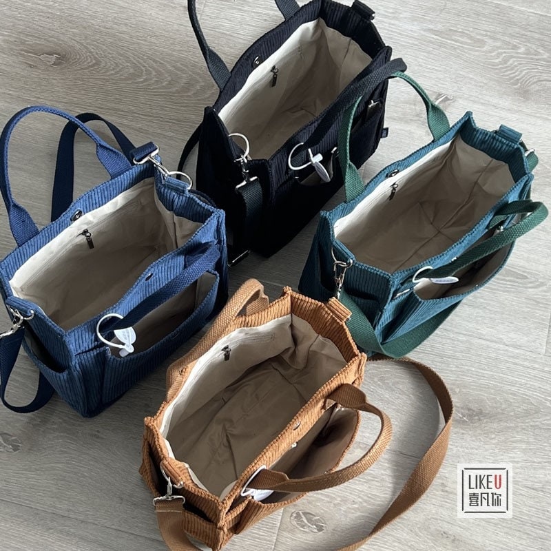 Corduroy Crossbody Tote Bag Corduroy Crossbody Bags Corduroy Etsy