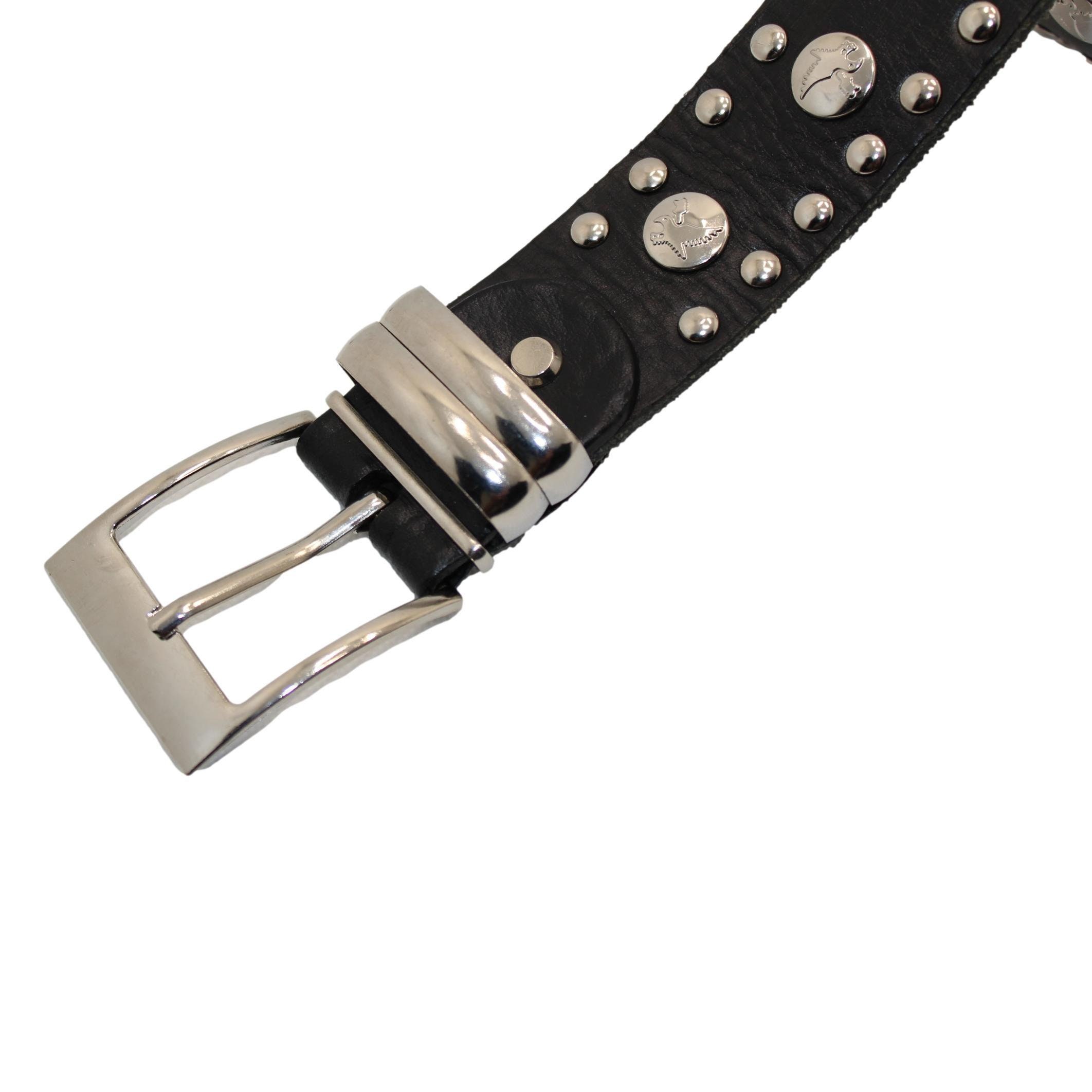 Cinturón marroquí cuero natural negro rockero cinturón - Etsy España