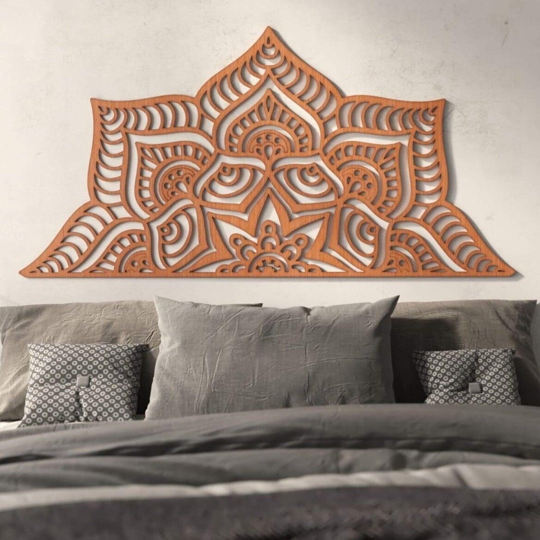 Oriental Mandala Headboard 160x80cm Wooden Latticework Etsy