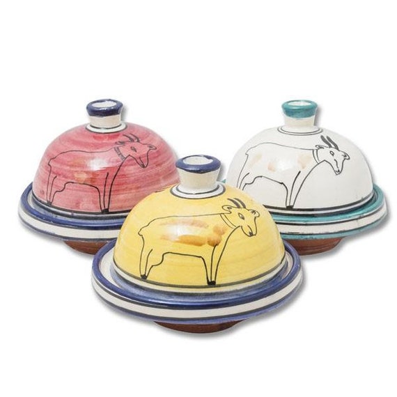 Moroccan Ceramic Tajin Drawing Goat Tajin Morocco Tagine Etsy