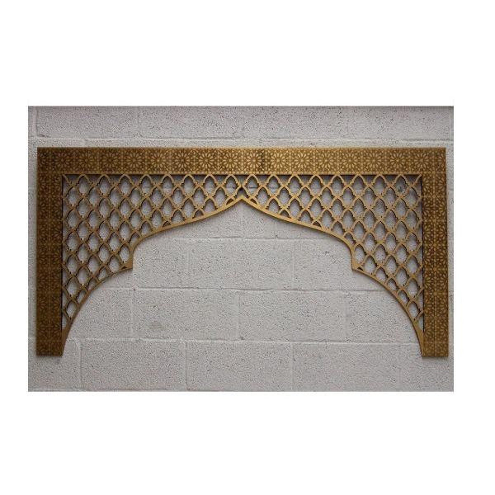 Arabic Wooden Headboard Model Bab Ali Gold 160cm Handmade Etsy